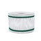 HGTV Home Collection Dupion Double Side Piping Ribbon, White Green, 3 in